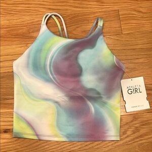 Athleta Girl Pastel Swirl Tank Top